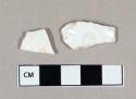 Ceramic, whiteware body sherds with molded floral decoration