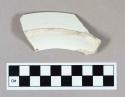 Ceramic, pearlware rim sherd, possible chamber pot fragment