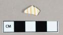 Ceramic, yellowware body sherd with white banding