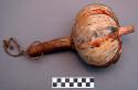 Hopi painted gourd rattle.