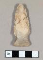 Chipped stone, side-notched projectile point