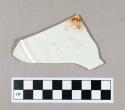 Ceramic, whiteware base sherd, undecorated