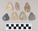 Chipped stone projectile points