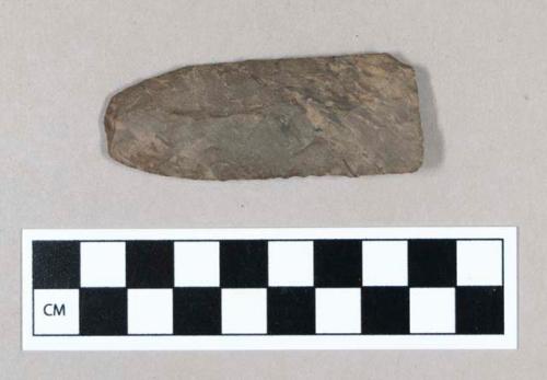 Chipped stone projectile point, broken tip