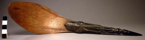 Carved horn spoon.