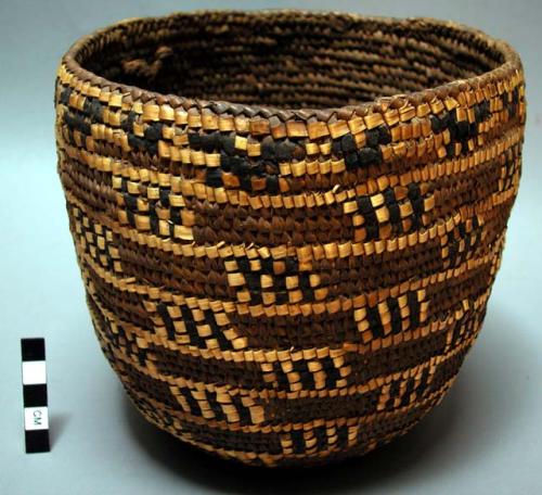 Imbricated basket - formerly had rope handle