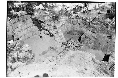 Caracol. S. annex, T.-House during excavation.