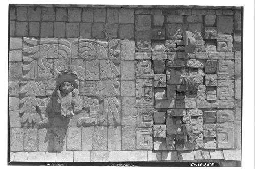 T. of Warriors, W. front, N. of doorway.