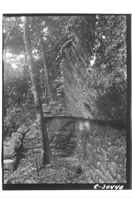 Southwest corner of Structure XXXV at Coba B