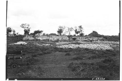 Mercado - before excavation, view from court of columns. Feb 14th.