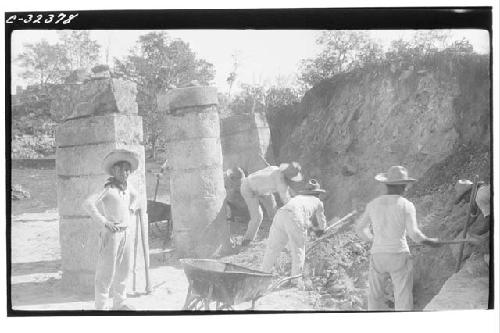 East end during excavation at Mercado Corridor.