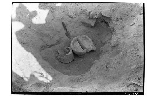 Pots found on lower southwest terrace of Caracol