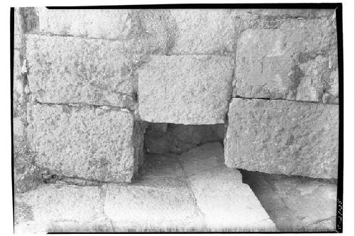 Joint of south wall of colonnade at the Temple of Wall Panels