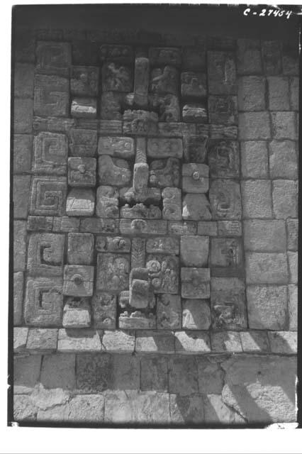 Mask panels at the Temple of Warriors