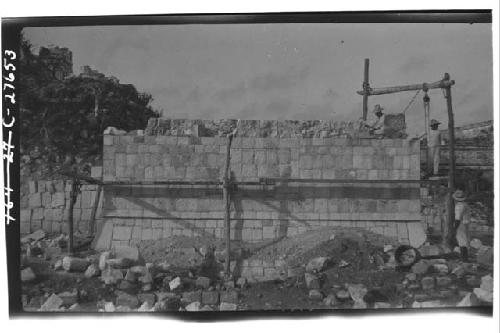 Repair of north wall at the Temple of Wall Panels