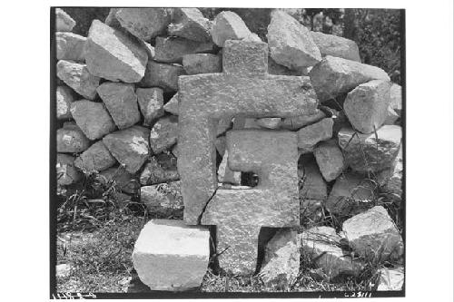 Sculptured roof fret from the Temple of Warriors