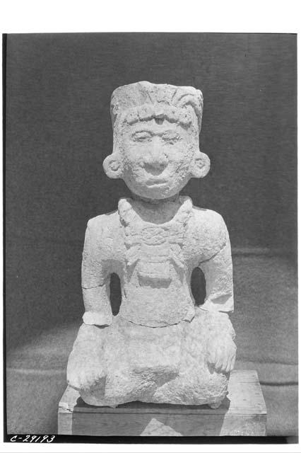 Stone figure, Caracol, above the N. doorway.