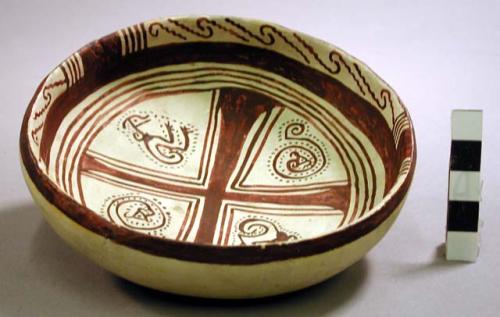 REPRODUCTION - Amaro red-on-cream bowl