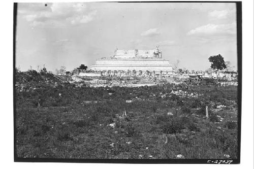 N.Colonnade and temple of Warriors, distant view, looking N