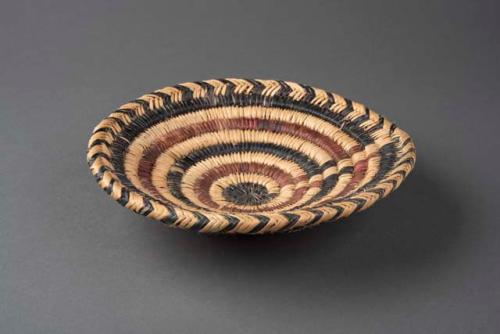 Coiled ceremonial bowl with flaring sides