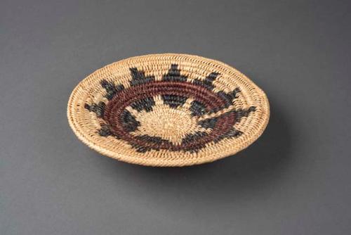 Coiled ceremonial bowl with flaring sides