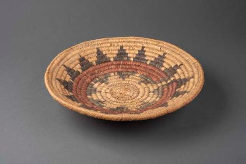 Coiled ceremonial bowl with flaring sides