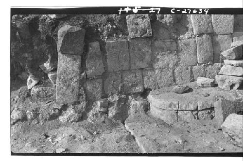 Northeast corner and bench at the Temple of Wall Panels