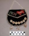 Black velveteen purse with raised beadwork