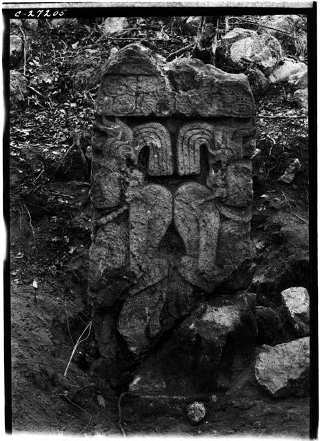 Etzna - front view of Stela 8