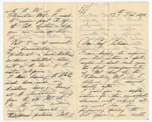 Letter from Zelia Nuttall to F. W. Putnam, 1898