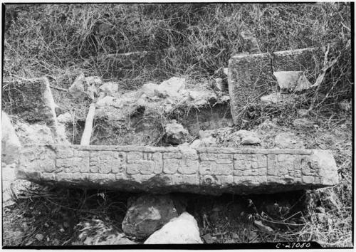 Front face of sculptured stone lintel