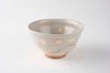 Bowl, beige glaze, floral design