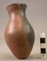 Bottle, pottery, red ware