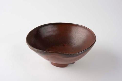 Shallow dish, brown glaze