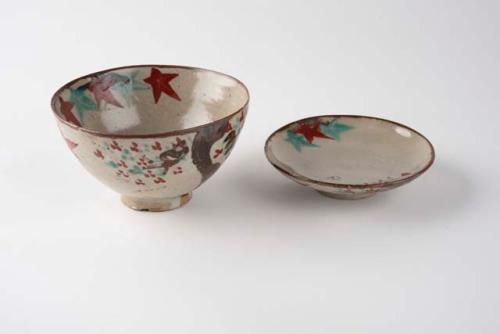 Cup and cover, Inuyama ware