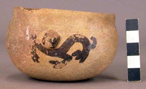 Earthen cup, ornamented