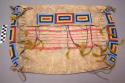 Cheyenne large bag hide. Quill and beadwork, horsehair.