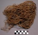 Small bag dip net of fine hemp twine used for netting small fish.
