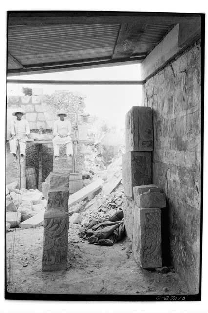 Outer chamber of the buried Temple of Chac Mool