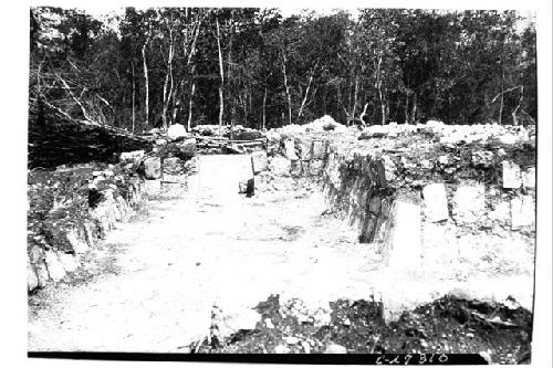 House of the grinding stones, after excavation.