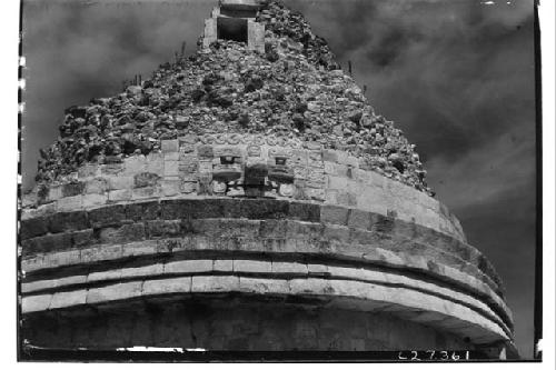 Caracol, detail view of mask panel over western doorway