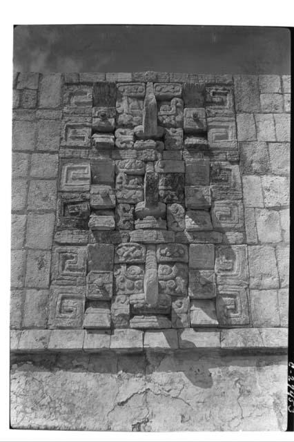 Mask panels at the Temple of Warriors