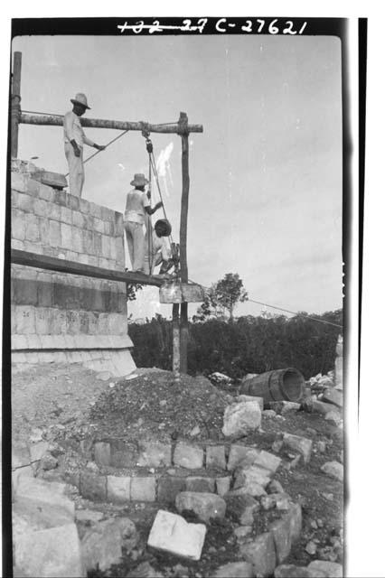 Temple of Wall Panels during repair