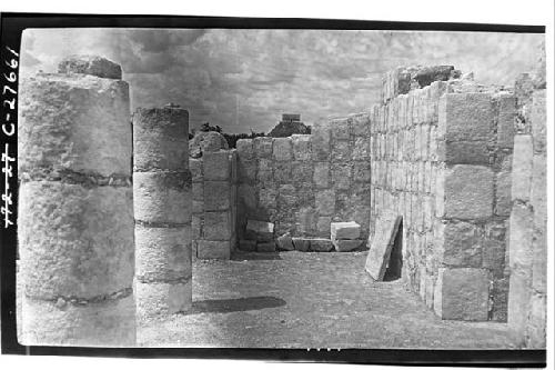 T. of Wall Panels. After excavation, outer chamber, looking N - showing beautifu