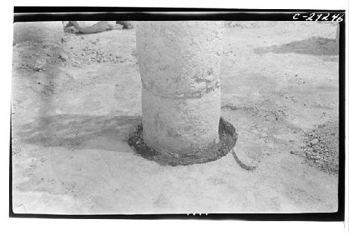 Caracol, W. Annex, showing various floor levels in outer room and how plaster fl