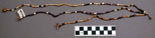 String of purple and white wampum, 1 of 7