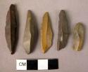 Blade, flint, curved convex