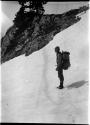 Higby standing on shoulder of Mount Seattle