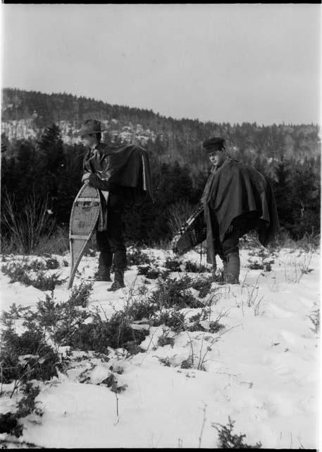 Herbert J. Spinden and George F. Will carrying packs