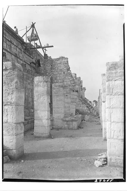 Northwest Colonnade at the Temple of Warriors